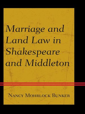cover image of Marriage and Land Law in Shakespeare and Middleton